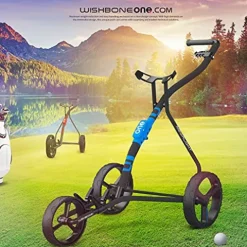 GolfWishbone Golf Push Cart Blue