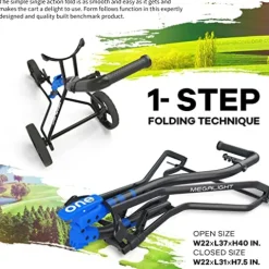 GolfWishbone Golf Push Cart Blue