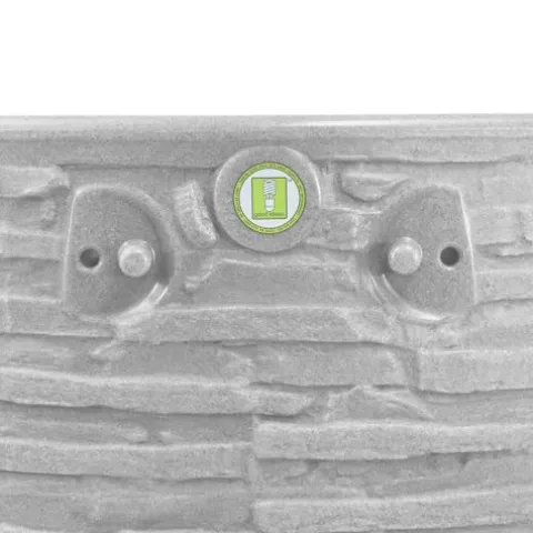 Good Ideas Impressions Riverwalk 50 Gallon Faux Slate Surface Dual Spigot Rain Barrel Light Granite 4 Pack