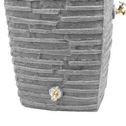Good Ideas Impressions Riverwalk 50 Gallon Rain Barrel Dark Granite 3 Pack