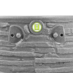 Good Ideas Impressions Riverwalk 50 Gallon Faux Slate Dual Spigot Rain Barrel Dark Granite