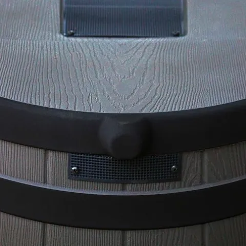 Good Ideas Rain Wizard 50 Gallon Water Storage Barrel Oak With Darkened Ribs (3 Pack)