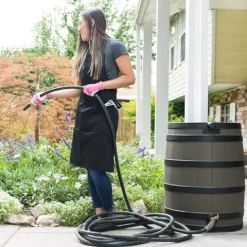 Good Ideas Rain Wizard 50 Gallon Water Storage Barrel 4 Pack Brown