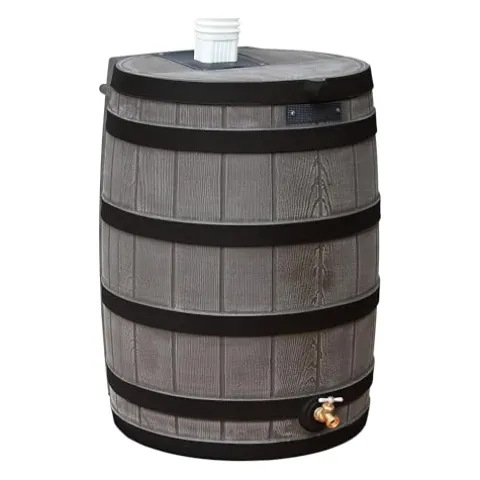 Good Ideas Rain Wizard 50 Gallon Water Storage Barrel 4 Pack Brown