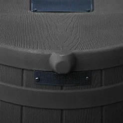 Good Ideas Rain Wizard 40 Gallon Plastic Rain Water Collection Barrel Drum with Brass Spigot Black