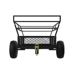 Gorilla Carts Rugged Outdoor ATV Trailer Utility Garden Cart 1400 lb Capacity Black