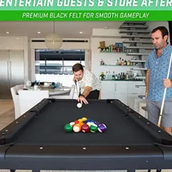 GoSports 7 ft Billiards Table – Portable Pool Table – BLACK