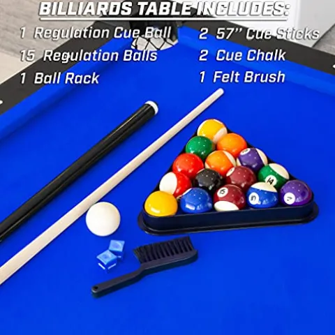 GoSports 7 ft Billiards Table Portable Pool Table Blue