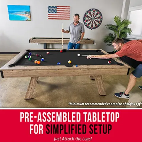 GoSports 7 ft Modern Billiards Pool Table Black