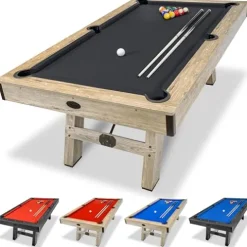 GoSports 7 ft Modern Billiards Pool Table Black