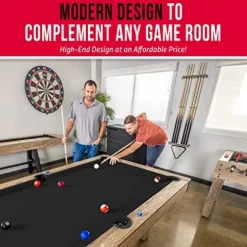 GoSports 7 ft Modern Billiards Pool Table Black