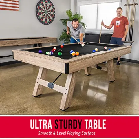 GoSports 7 ft Modern Billiards Pool Table Black