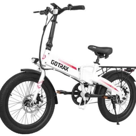 Gotrax R1 20″ Folding Electric Bike 40 Miles Range 48V 350W White