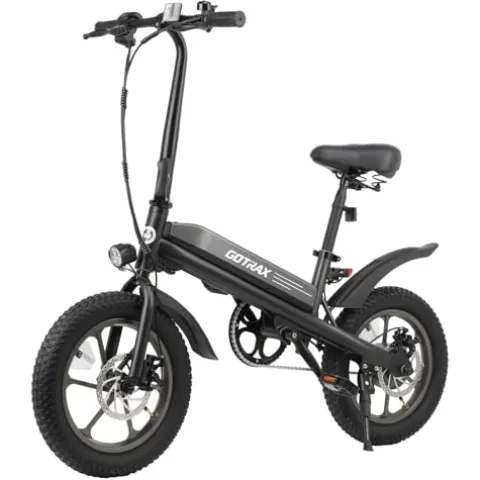 Gotrax S3 16″ Folding Electric Bike 500W 25Miles Range 20Mph Black