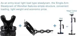 GOWE 1-5 KG Carbon Steadicam Stabilizer with Single Arm and Vest
