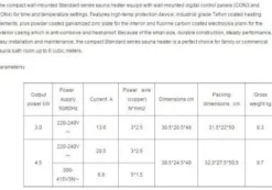 GOWE Sauna Heater 3KW with Wall-Mounted Digital Controller
