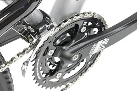 Gravity 2024 FSX 2.0 Dual Full Suspension Mountain Suntour Matt Black with Red Wheels