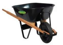 Green Thumb Steel Wheelbarrow 6 Cu.ft. Black