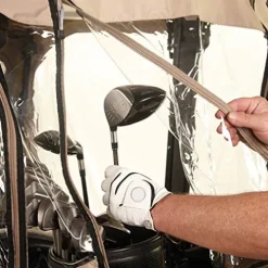 Greenline Eevelle 300D Golf Cart Enclosure 2 Passenger EZ-GO Custom Drivable Cover Black