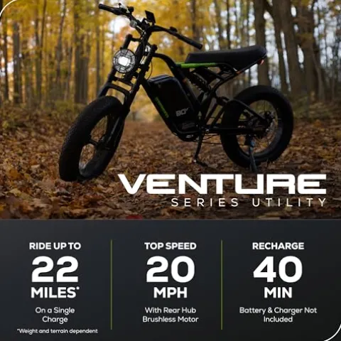 Greenworks 80V 20″ All-Terrain Fat Tire Electric Bike Black