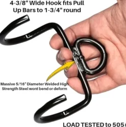 GRIP FREAK Thick Grip Wrist Roller with Dumbbell Hook