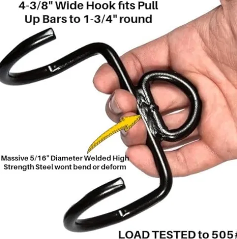 GRIP FREAK Thick Grip Wrist Roller with Dumbbell Hook