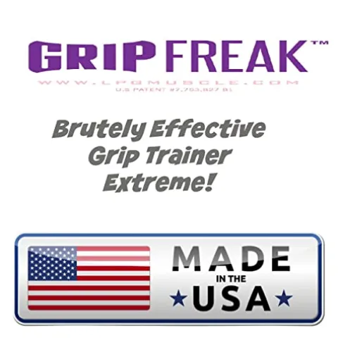 GRIP FREAK Thick Grip Wrist Roller with Dumbbell Hook
