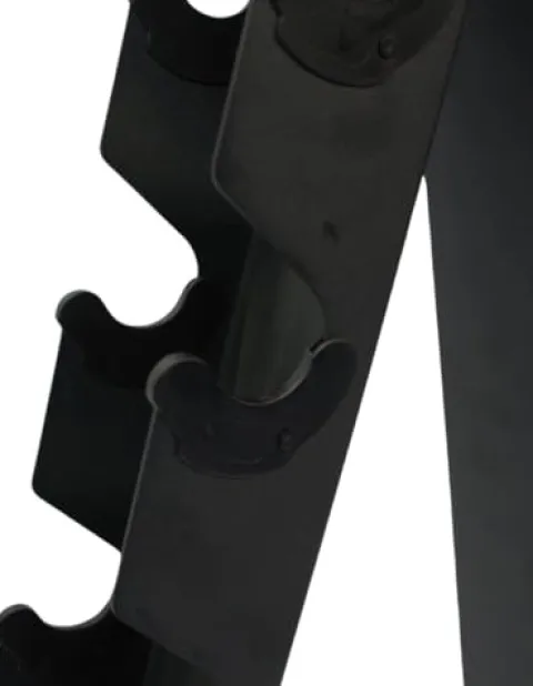 Gronk Fitness A-Frame Dumbbell Rack 6-Tier with 5-30lb Rubber Hex Dumbbells Black