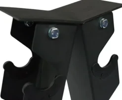 Gronk Fitness A-Frame Dumbbell Rack 6-Tier with 5-30lb Rubber Hex Dumbbells Black