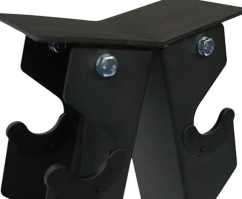 Gronk Fitness A-Frame Dumbbell Rack 6-Tier with 5-30lb Rubber Hex Dumbbells Black