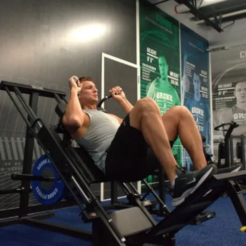 Gronk Fitness Leg Press Hack Squat Machine Adjustable Black