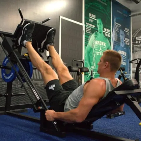 Gronk Fitness Leg Press Hack Squat Machine Adjustable Black