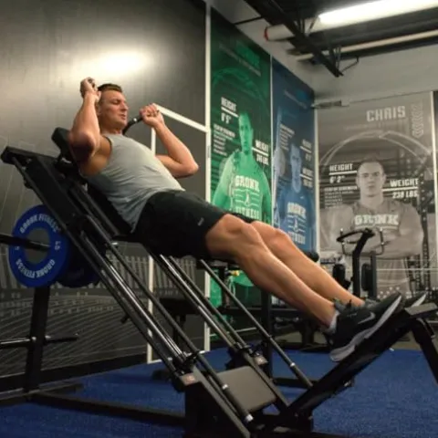 Gronk Fitness Leg Press Hack Squat Machine Adjustable Black