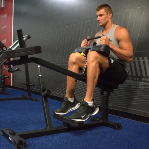 Gronk Fitness Plate Loaded Seated Calf Raise Black