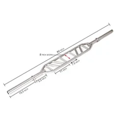 Gronk Fitness Products Swiss Bar – Commercial Grade | Multi Grip Football Bar for Upper Body Strength Training Silver