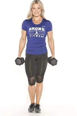 Gronk Fitness Rubber Hex Dumbbell Set – Pairs – 5-50lbs