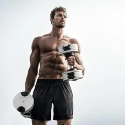 Gronk Fitness SMRTFT NUOBELL Adjustable Dumbbells 5-80 lbs Ash