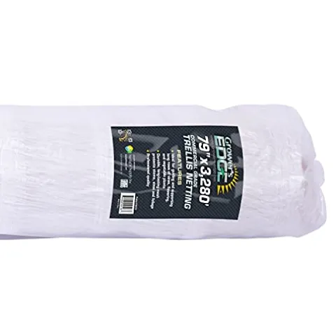 Grower’s Edge Commercial Grade Trellis Netting Bulk Roll 6.5 ft x 3280 ft White