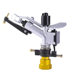 GUSTYT 360-Degree Rocker Sprinkler Automatic Irrigation Equipment Yellow Electroplating Silver