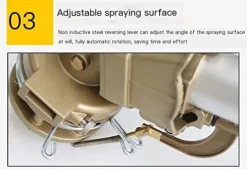 GUSTYT Large Spray Gun Irrigation Sprinkler Yellow Electroplating Silver