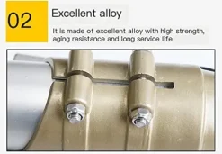 GUSTYT Large Spray Gun Irrigation Sprinkler Yellow Electroplating Silver