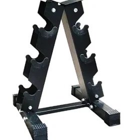 Gymnastics Power Hex Dumbbells Free Weights Set with Rack 190 LB