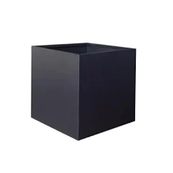 GZGNEEVL Galvanized Steel Planter Box Large Square Black 32-Inch