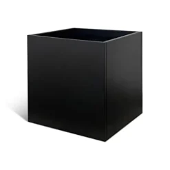 GZGNEEVL Galvanized Steel Planter Box Large Square Black 32-Inch