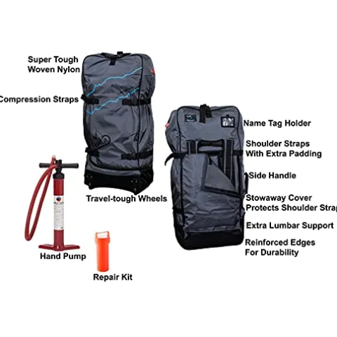 Hala Fame Inflatable Stand-Up Paddle Board (SUP) Blue/Orange 11ft 3 Inch