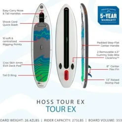 Hala Hoss Tour EX Inflatable Stand-Up Paddle Board (SUP) Green/Blue