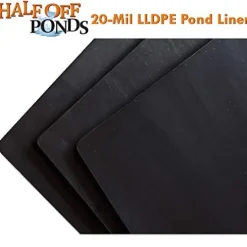 HALF OFF PONDS 37.5 ft. x 75 ft. 20-Mil LLDPE Pond Liner Black