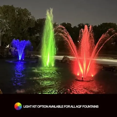 HALF OFF PONDS 1/2 HP Floating Fountain with Color-Changing Lights and Control Box