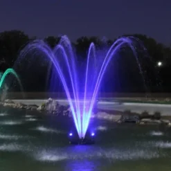 HALF OFF PONDS 1/2 HP Floating Fountain with Color-Changing Lights and Control Box