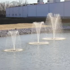 HALF OFF PONDS 3/4 HP Floating Fountain with 200 Foot Cord – 11 Patterns, Surface Aeration, No Lights